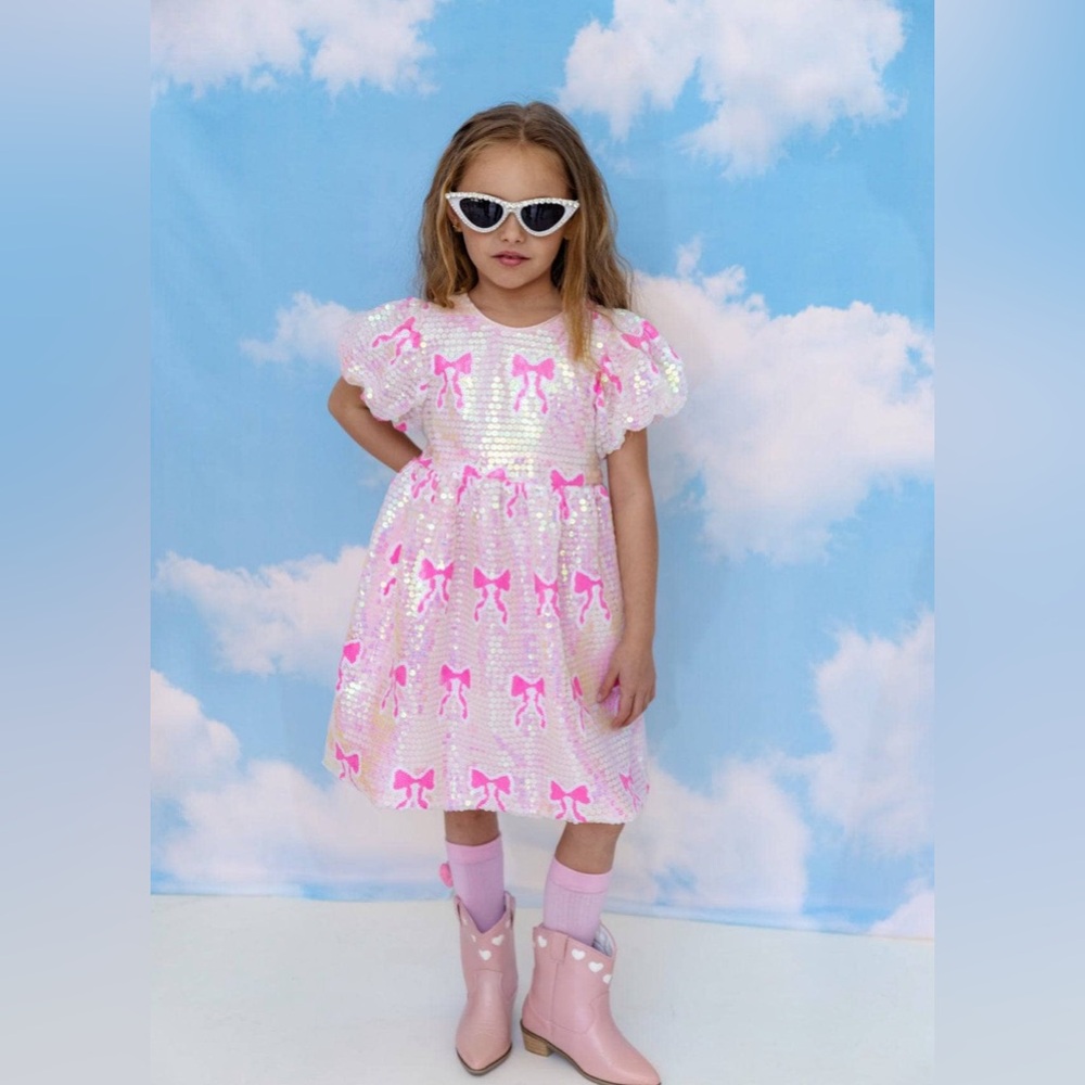 Lola + The Boys Sequin Bow Dress Size 5